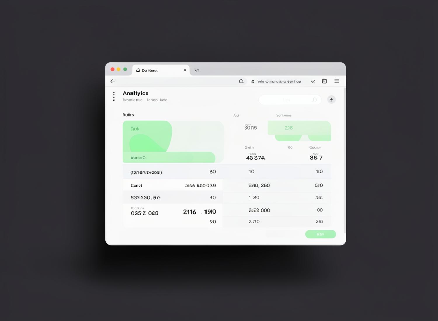 Abacus analytics interface in a floating browser window